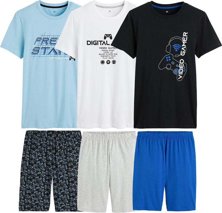 Produktbild La Redoute Collections 3er-Pack Kurzpyjamas (L)