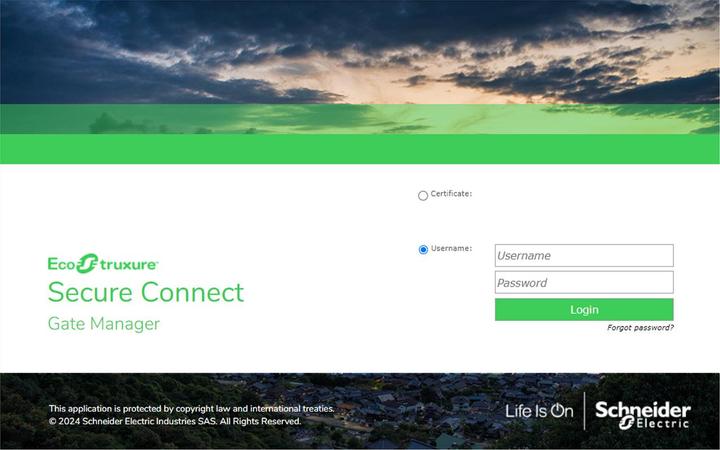 Actual product image Schneider Electric Gatemanager Premium additional licence for managing user groups one-off
