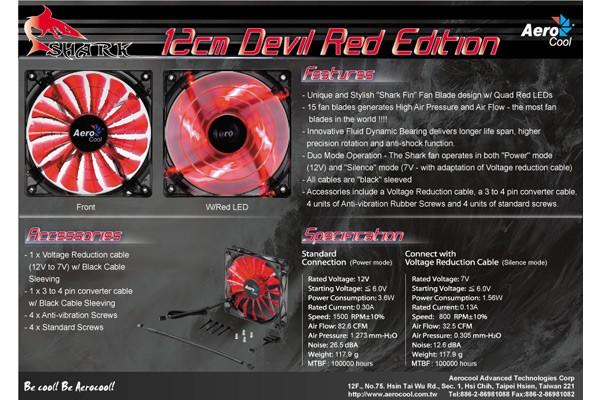 Actual product image AeroCool Shark Fan (120 mm, 1 x)