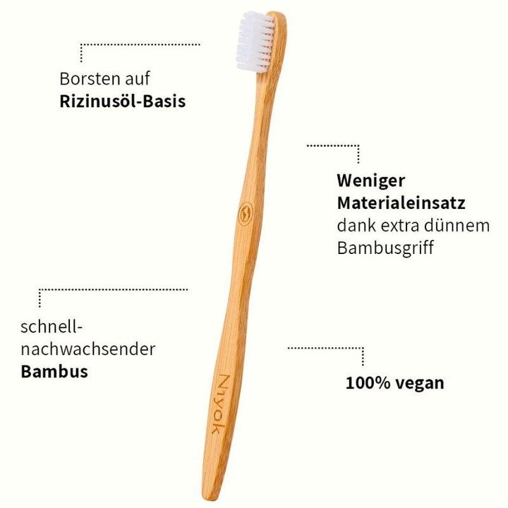Produktbild Niyok Handzahnbürste Bambus Katastrophenhilfe 1 Stück (Weich, 1 x)