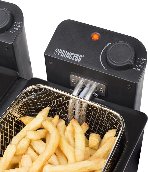 Actual product image Princess 183028 Double Black Fryer, Deep fryer, 6 L, 1.8 kg, 190 °C, Double, Black