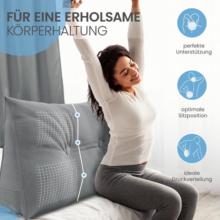 Produktbild Aktivshop Bett- und Rückenstützkissen (90 x 20 x 50 cm)