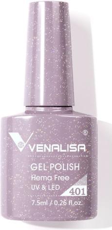 Venalisa Gellack 401 UV/LED (Flieder Glitzer, UV-Gel Lack)