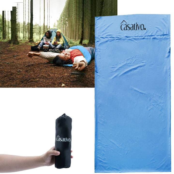 Produktbild Casativo Ultraleichter Hüttenschlafsack aus atmungsaktiver Mikrofaser (210 cm)