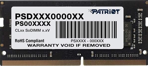 Actual product image Patriot Signature PAT (1 x 8GB, 2400 MHz, DDR4-RAM, SO-DIMM)