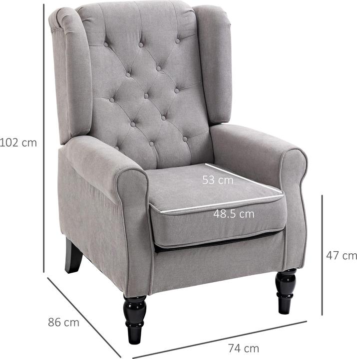 Image du produit Outsunny Fauteuil à oreilles