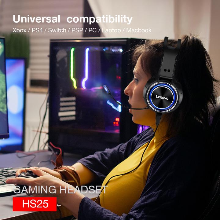 Actual product image Lenovo Gaming Headphones HS25 (Cable)