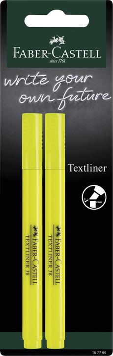 Produktbild Faber-Castell Textmarker 38 (Gelb, 5 mm, 2 x)