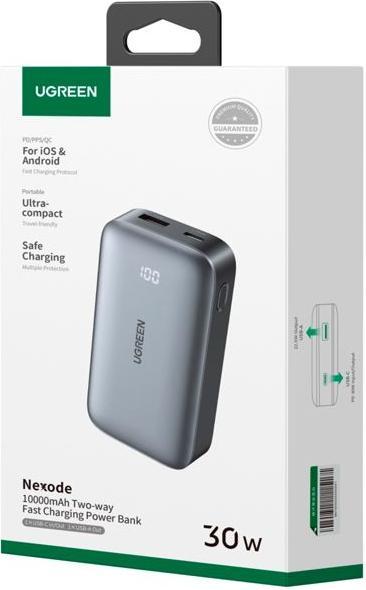 Productafbeelding Ugreen 10000mAh Mini Powerbank Snel Opladen 30W (10000 mAh, 30 W, 36 Wh)