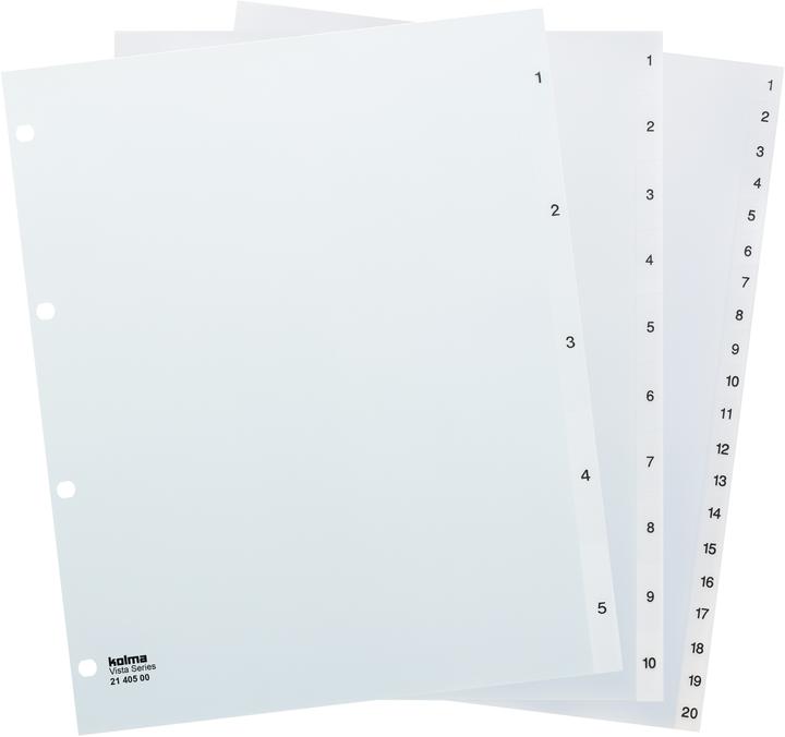 Image du produit Kolma Intercalaire A4 XL Vista 1-5 5 pièces transparent incolore