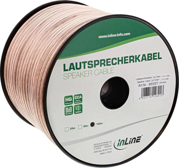 Actual product image InLine Speaker cable (100 m, 2.50 mm²)