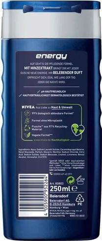 Image du produit NIVEA MEN Énergie pour hommes (250 ml)
