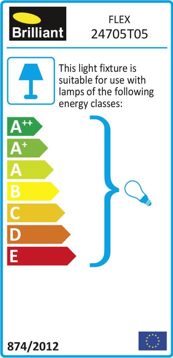 Energy Label Brilliant Clamp lamp Flex (E14)