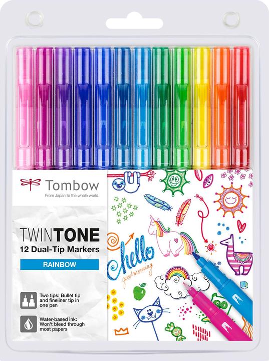 Actual product image Tombow TwinTone Rainbow (Multicoloured, 12 x)