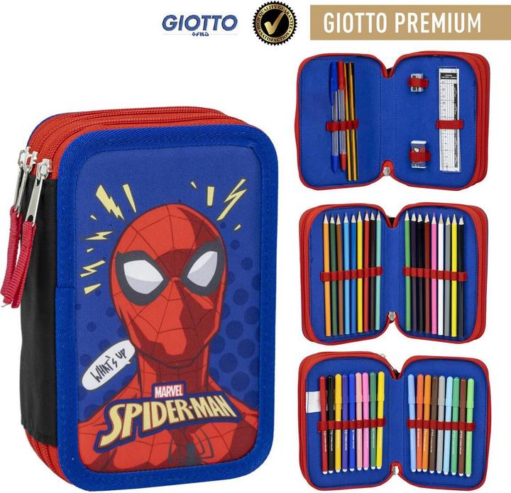 Actual product image Spiderman pencil case with accessories giotto, b