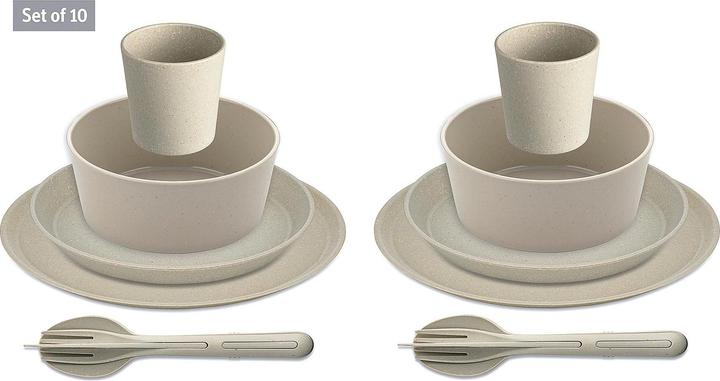 Image du produit Koziol Set de vaisselle 10pcs. sable (10 pièce(s))