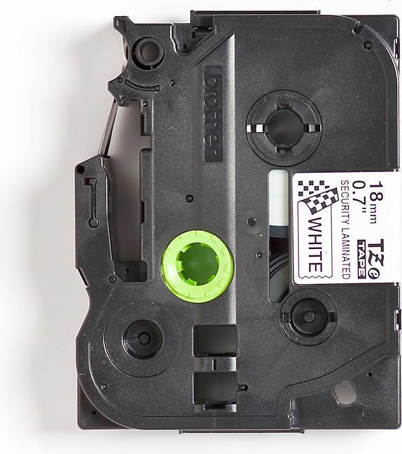 Actual product image Brother TZe-SE4 (1.80 cm, Black, White)