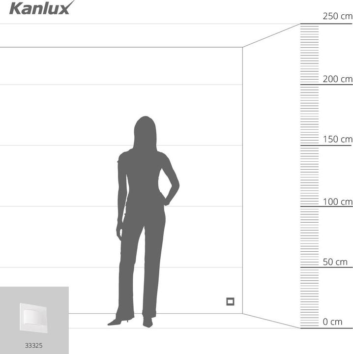 Actual product image Kanlux Staircase luminaire LED 12V 1.5W ERINUS LED LL W-NW 4000K 30lm white 33325 (30 lm)