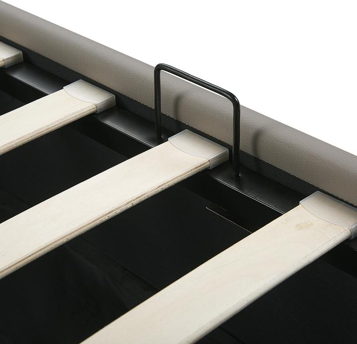 Image du produit Beliani Lit similicuir taupe sommier à lattes sommier relevable 140 x 200 cm ROCHEFORT (140 x 200)