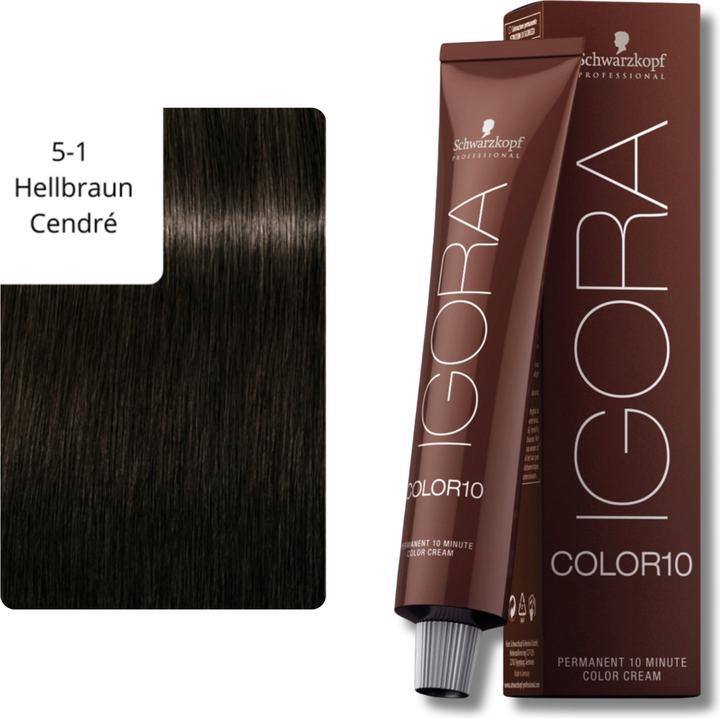 Image du produit Schwarzkopf Professional Igora Color 10 - 5-1 Brun clair Cendré (Marron)