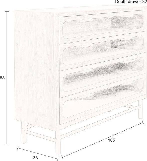 Actual product image Dutchbone Caroun Cabinet Wide (105 x 38 x 88 cm)