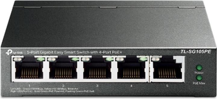 TP-Link Interruttore PoE+ TL-SG105PE 5 porte (5 Porti)