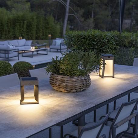 Produktbild Les Jardins Tecka Solarlaterne Teck 300 lumens (15 x 15 x 25 cm, 1 x)