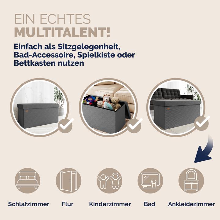 Image du produit Casaria Coffre de siège Cord (76 cm)