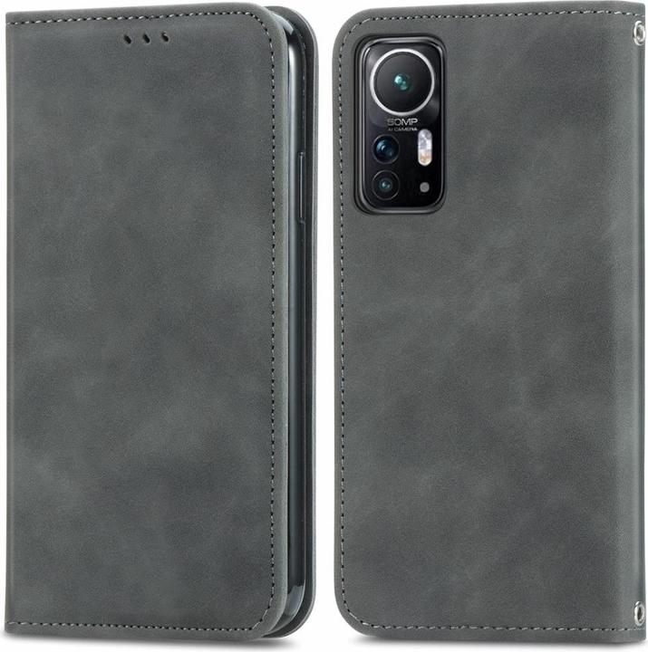 Immagine prodotto Cover-Discount Xiaomi 12/12X - Custodia Stand Flip Cover grigio (Xiaomi 12X, Xiaomi 12)
