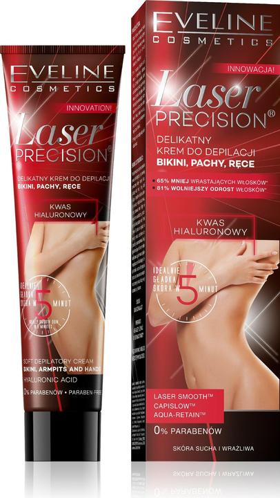 Eveline Laser Precision Delicate Cream For Hair Removal Bikini Smell And Hands To Score Dry 125Ml (125 ml)