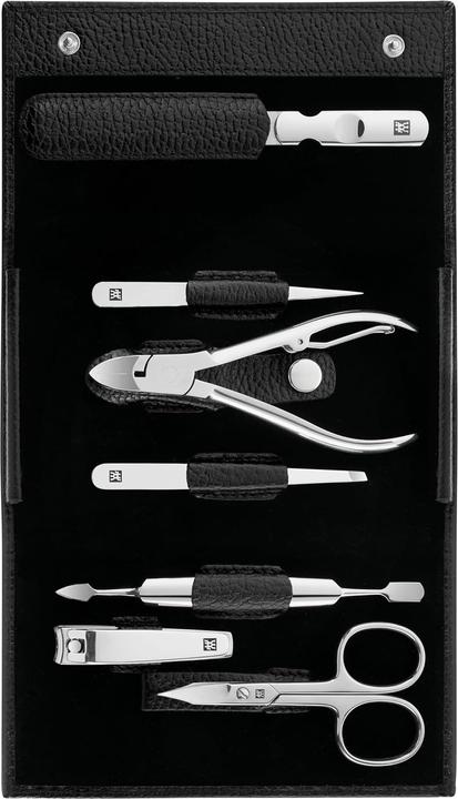 No Name Zwilling Classic Inox Travel Set – 7-teiliges Lederetui - Schwarz