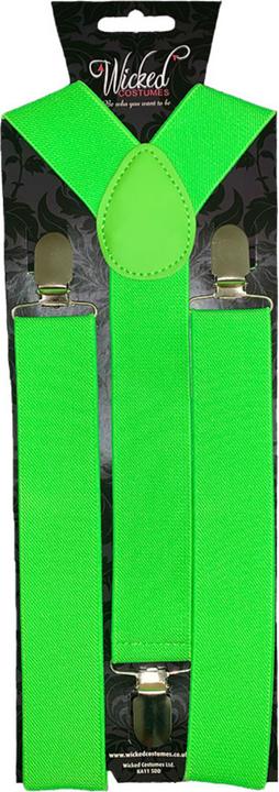 Produktbild Wicked Costumes Verstellbare Hosenträger mit Klammern in Neon Grün