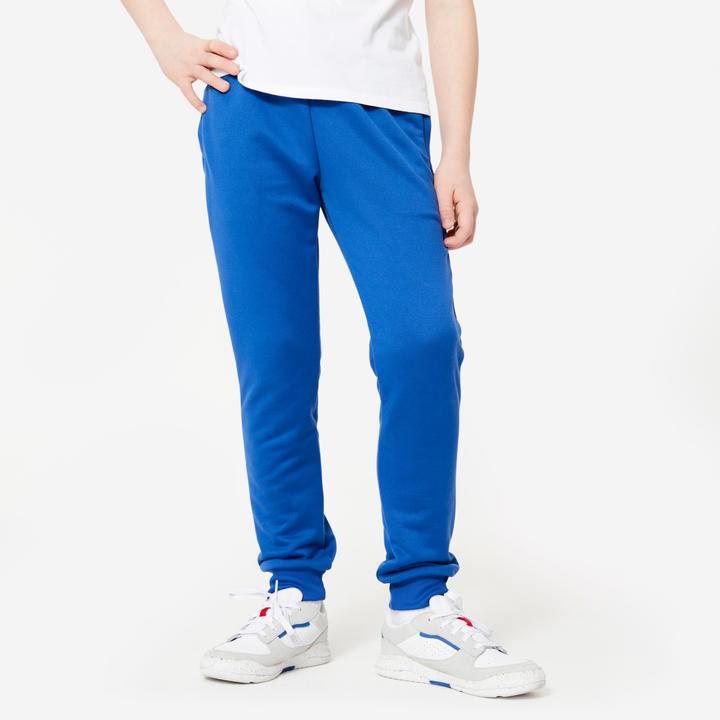 Domyos Jogginghose Kinder - Synthetik warm atmungsaktiv blau (6, 7, 8)