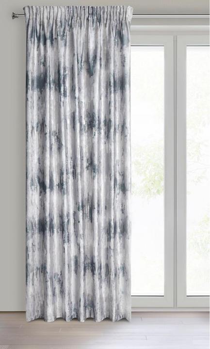 Produktbild Eurofirany TINA-Vorhang aus weichem Samt mit abgenutztem Muster und Golddruck, silberfarben, grau, 140 x 270 cm (140 x 270 cm)