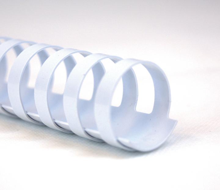 Produktbild GBC Binderücken 6mm, 21 Ringe, weiss, 100 Stk.