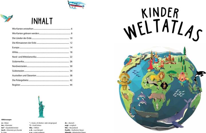 Nährwerte und Zutaten Kinderweltatlas (Deutsch, Mark Ruffle, Schwager & Steinlein Verlag, Sandra Noa, 2024)