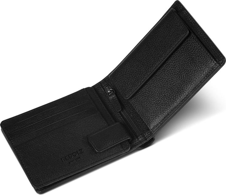 Actual product image Redolz Leather Essentials QF Geldbörse RFID Leder 12 cm ausklappbar mit Reissverschlussfach