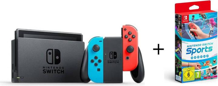 Produktbild Nintendo Switch - Neon-Rot/Neon-Blau + Switch Sports (IT)