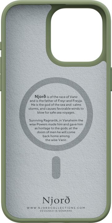Produktbild Njord Suede MagSafe Case for iPhone 15 Pro Max, Olive (Apple iPhone 15 Pro Max)