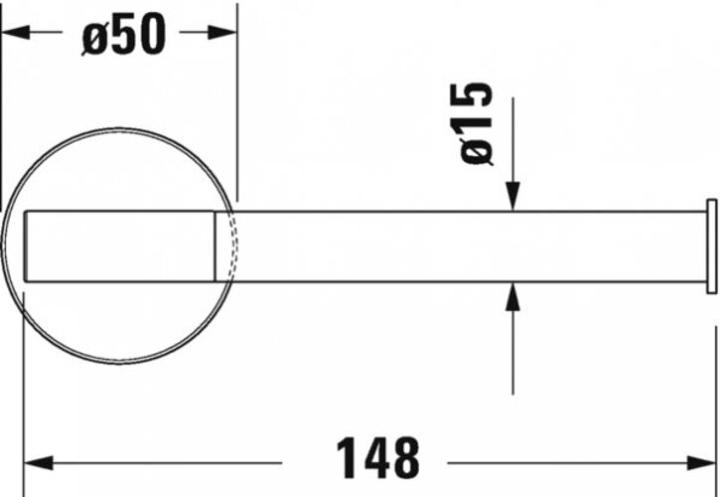 Image du produit Duravit Porte-rouleau de papier STARCK T latéral chromé
