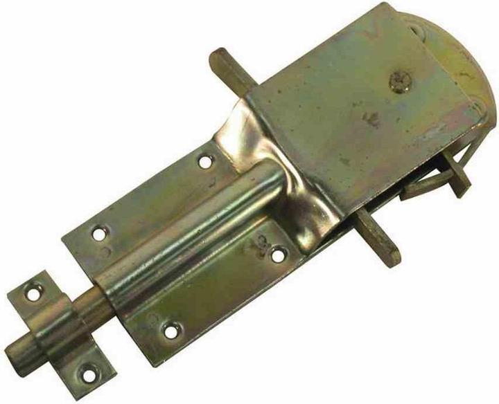 Produktbild GAH Sicherheits-Stallriegel Länge 200 mm Breite 125 mm Stahl galvanisch gelb verzinkt (Sicherheitsriegel, 1 Stk.)