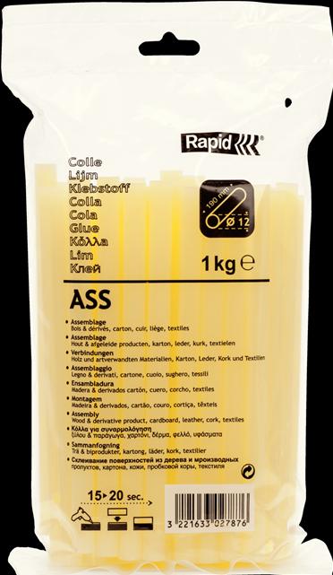 Immagine prodotto Rapid Bastoncini di colla assortiti Ø12x190mm 1,0 kg, sacchetto