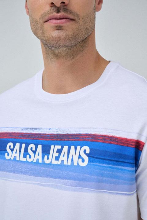 Actual product image Salsa Jeans T-Shirt T-Shirt Chest Print Branding (XL)