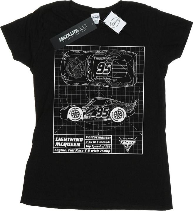 Disney Cars Lightning McQueen Blueprint TShirt (XXL)