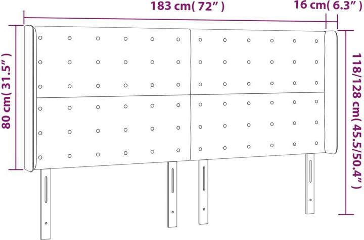 Produktbild VidaXL Franco (183 x 16 x 128 cm)