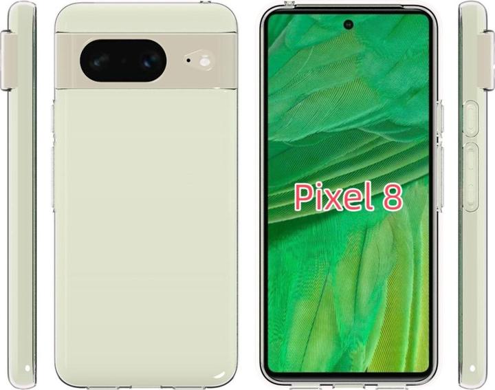 Produktbild König Design Hülle Handy Schutz für Google Pixel 8 Case Cover Bumper Etuis Transparent Neu (Google Pixel 8)