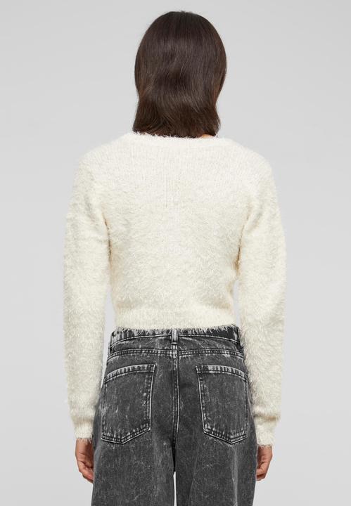 Actual product image Urban Classics Ladies Tied Cropped Feather Cardigan - 117653 (4XL)
