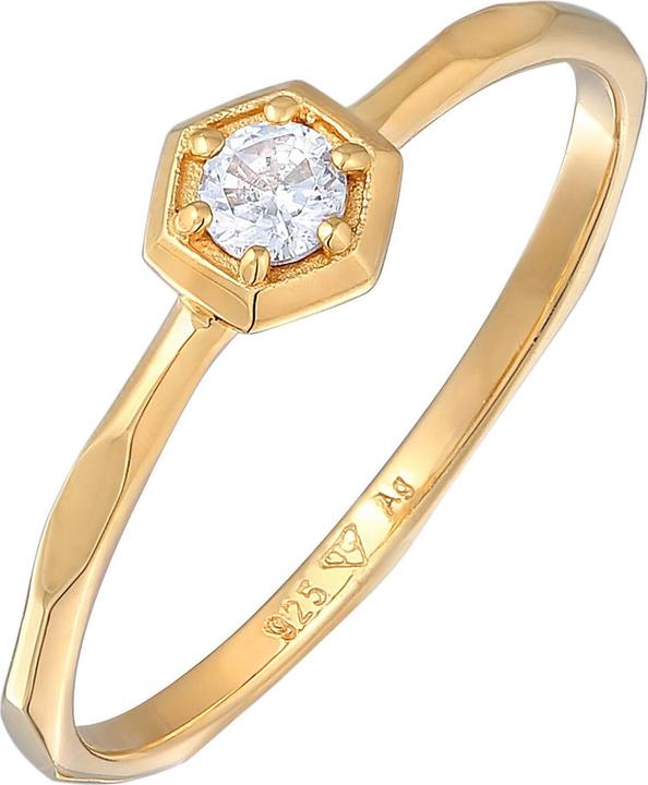 Elli Kristall Ring, Verlobungsring (52, 925 Silber)