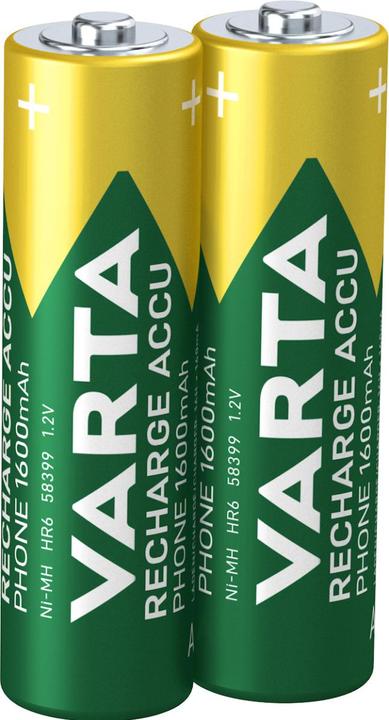 Productafbeelding Varta Recharge Accu Phone (2 Pcs., AA, 1600 mAh)