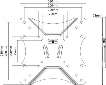 Actual product image Deltaco ARM-0101 (Wall, 42")